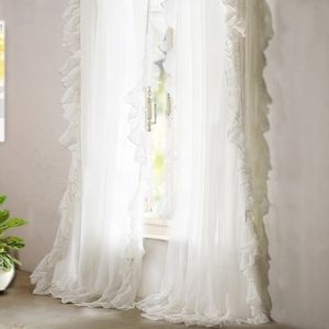 2 Sheer window panels white